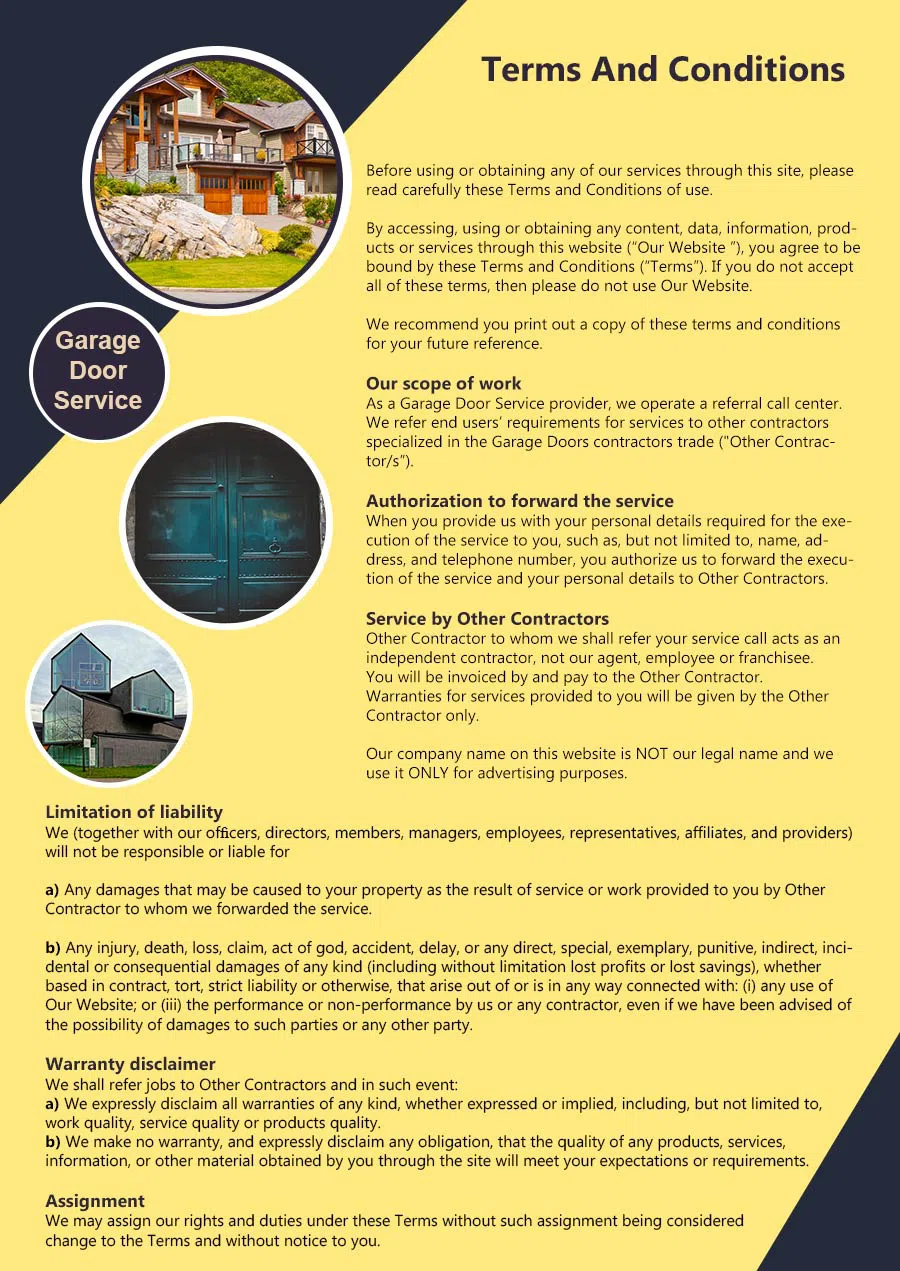 Elite Garage Door Service Brookfield, IL 708-393-1964 - terms6